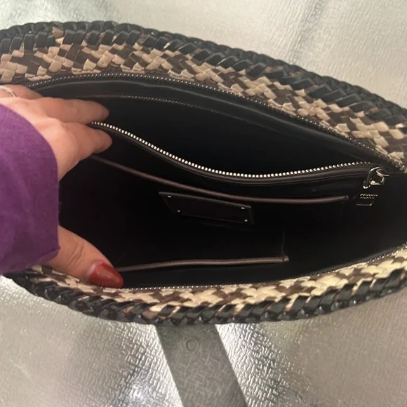 Prada Leather Woven Clutch - Picture 7 of 14